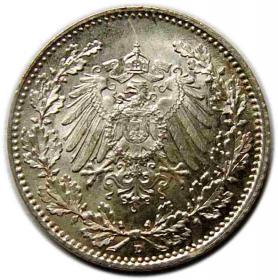 Obrazek 2 dla: 1/2 marki 1918 Wilhelm II Hohenzollern Niemcy Monachium
