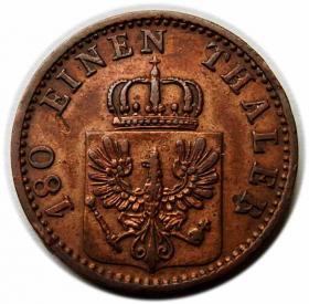 Obrazek 2 dla: 2 fenigi 1868 Wilhelm I Hohenzollern Prusy Berlin
