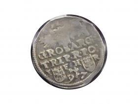Obrazek 2 dla: Trojak 1597, Poznań, Zygmunt III Waza