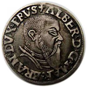 Obrazek dla: Trojak 1543 Albrecht Hohenzollern Księstwo Pruskie Królewiec
