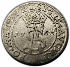 Obrazek 2 dla: Trojak 1563 Zygmunt II August Wilno