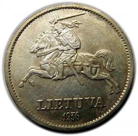 Obrazek 2 dla: 10 litów 1936 Litwa