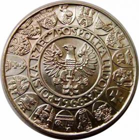 Obrazek 2 dla: 100 złotych 1966 Mieszko i Dąbrówka PRL