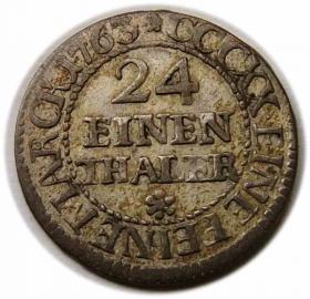 Obrazek 2 dla: 1/24 talara 1763 Fryderyk August II Lipsk