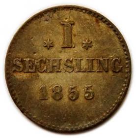 Obrazek dla: 1 sechsling 1855 Hamburg
