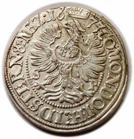 Obrazek 2 dla: 3 krajcary 1677 Sylwiusz Fryderyk Witemberski Księstwo Oleśnickie Oleśnica