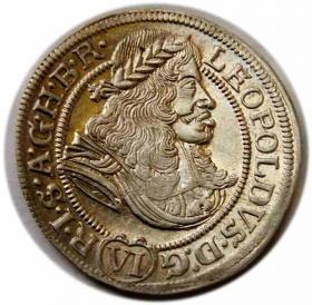 Obrazek dla: 6 krajcarów 1673 Leopold I Wrocław