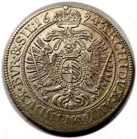 Obrazek 2 dla: 15 krajcarów 1694 Leopold I Wrocław