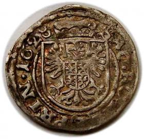 Obrazek 2 dla: 3 krajcary 1628 Albrecht von Wallenstein Czechy Jicin