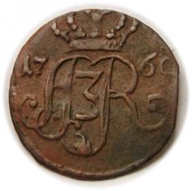 Obrazek 2 dla: Szeląg 1760 August III Toruń