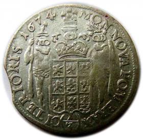 Obrazek 2 dla: 1/3 talara 1674 Karol XI Pomorze Szczecin