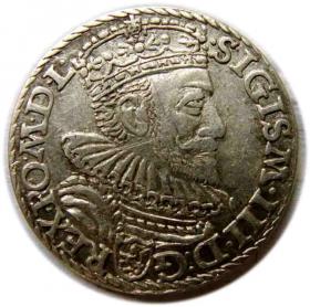 Obrazek dla: Trojak 1592 Zygmunt III Waza Malbork