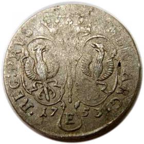 Obrazek 2 dla: Szóstak 1753 Fryderyk II Wielki Prusy Królewiec