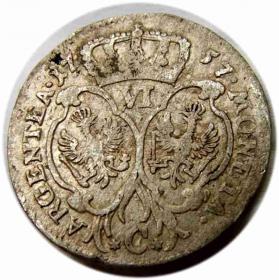Obrazek 2 dla: Szóstak 1757 Fryderyk II Wielki Prusy