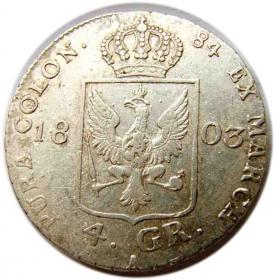 Obrazek 2 dla: 4 grosze 1803 Fryderyk Wilhelm III Prusy Berlin