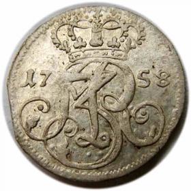 Obrazek dla: Trojak 1758 August III Sas Gdańsk