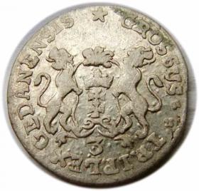 Obrazek 2 dla: Trojak 1758 August III Sas Gdańsk