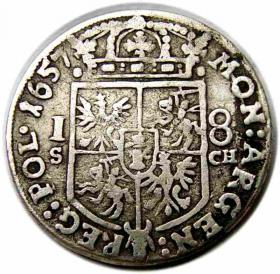 Obrazek 2 dla: Ort 1657 Jan Kazimierz Kraków