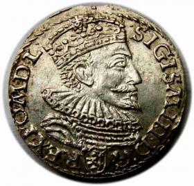 Obrazek dla: Trojak 1593 Zygmunt III Waza Malbork