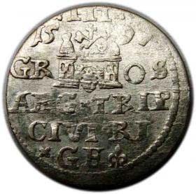 Obrazek 2 dla: Trojak 1597 Zygmunt III Waza Ryga