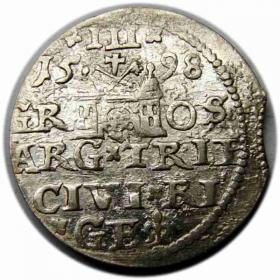 Obrazek 2 dla: Trojak 1598 Zygmunt III Waza Ryga