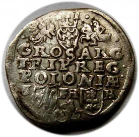 Obrazek 2 dla: Trojak 1597 Zygmunt III Waza Poznań