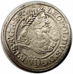Obrazek dla: 6 krajcarów 1673 Leopold I Wrocław