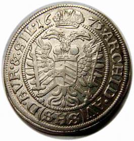 Obrazek 2 dla: 6 krajcarów 1673 Leopold I Wrocław