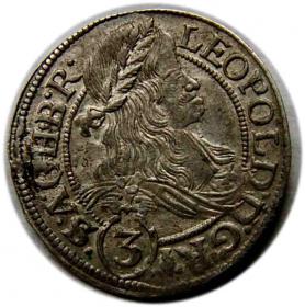 Obrazek dla: 3 krajcary 1667 Leopold I Wrocław
