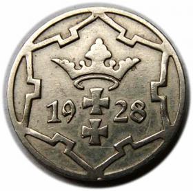 Obrazek 2 dla: 5 fenigów 1928 Wolne Miasto Gdańsk Berlin
