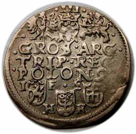 Obrazek 2 dla: Trojak 1596 Zygmunt III Waza Bydgoszcz