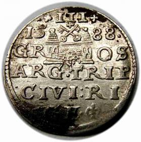 Obrazek 2 dla: Trojak 1588 Zygmunt III Waza Ryga