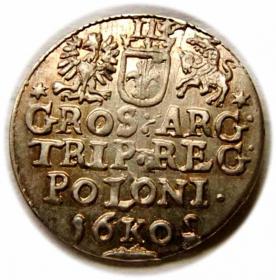 Obrazek 2 dla: Trojak 1602 Zygmunt III Waza Kraków