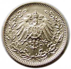 Obrazek 2 dla: 1/2 marki 1918 Wilhelm II Hohenzollern Prusy Muldenhutten