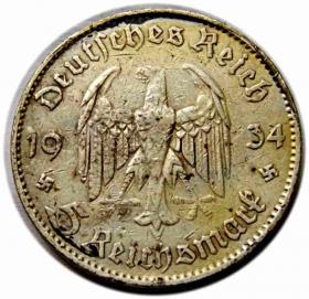 Obrazek 2 dla: 5 marek 1934 Niemcy Stuttgart