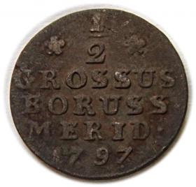 Obrazek dla: Półgrosz 1797 Fryderyk Wilhelm II Prusy Wrocław