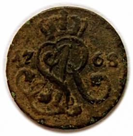 Obrazek 2 dla: Szeląg 1768 Stanisław August Poniatowski Warszawa