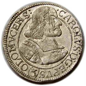 Obrazek dla: 3 krajcary 1670 Karol II Lichtenstein Ołomuniec
