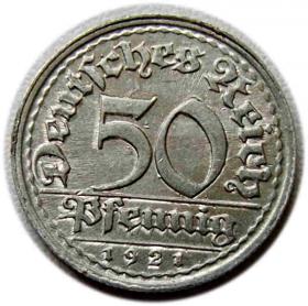 Obrazek dla: 50 fenigów 1921 Niemcy Republika Weimarska