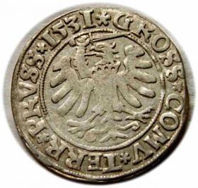 Obrazek 2 dla: Grosz 1531 Zygmunt I Stary Toruń