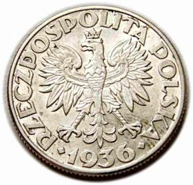 Obrazek 2 dla: 2 złote 1936 Żaglowiec, Warszawa
