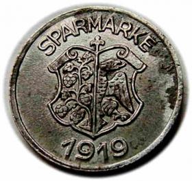 Obrazek 2 dla: 5 fenigów 1919 Środa Śląska / Neumarkt