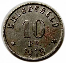 Obrazek dla: 10 fenigów 1918 Zielona Góra / Grunberg