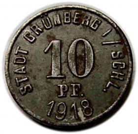 Obrazek 2 dla: 10 fenigów 1918 Zielona Góra / Grunberg