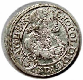 Obrazek dla: 3 krajcary 1670 Leopold I Habsburg Wrocław