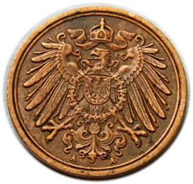 Obrazek 2 dla: 1 fenig 1912 Wilhelm II Hohenzollern Niemcy Berlin
