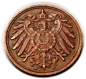 Obrazek 2 dla: 1 fenig 1907 Wilhelm II Hohenzollern Niemcy Berlin