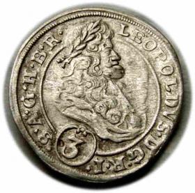Obrazek dla: 3 krajcary 1695 Leopold I Wrocław