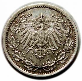 Obrazek 2 dla: 1/2 marki 1917 Wilhelm II Hohenzollern Niemcy Berlin