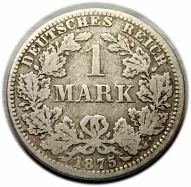 Obrazek dla: 1 marka 1875 Wilhelm I Hohenzollern Niemcy Berlin